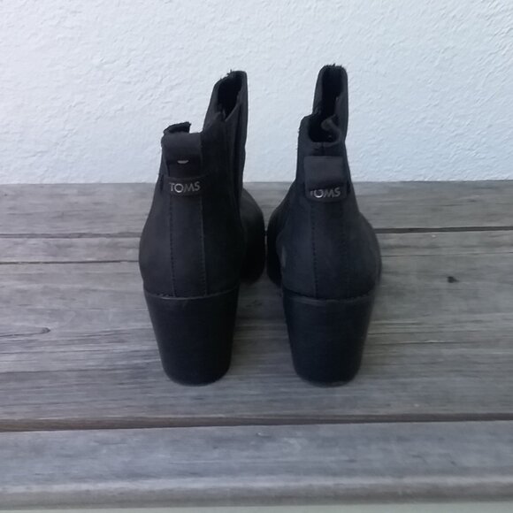 Toms Booties Women's Heeled "The Everly" heeled OrthoLite® insole Black Size 8 - Picture 7 of 12